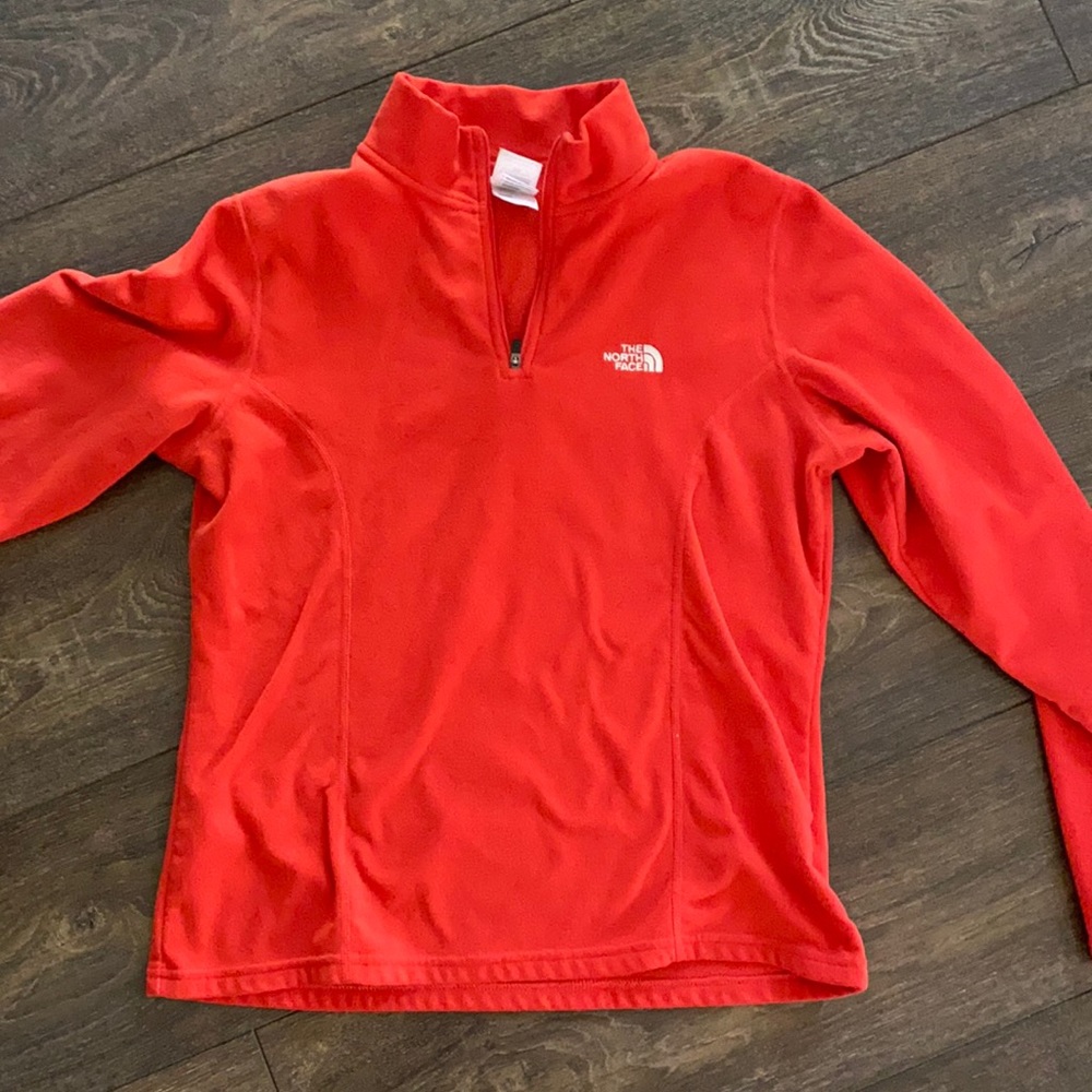 Two North face quarter zip
